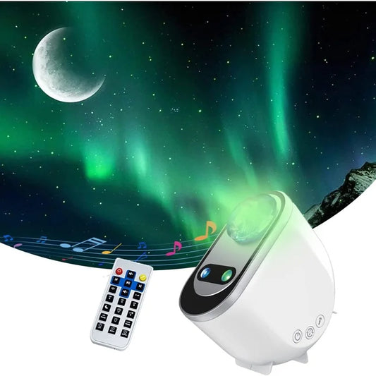 Aurora Borealis Galaxy Star Projector LED Night Light โ Bedroom Sky Moon Lamp & Home Decor Gift