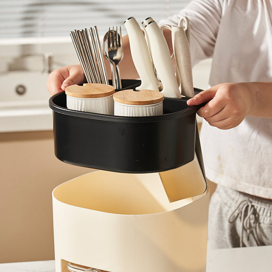 Multifunctional Large-Capacity Kitchen Cutlery Storage Holder โ Chopstick, Spoon, Knife & Fork Organizer