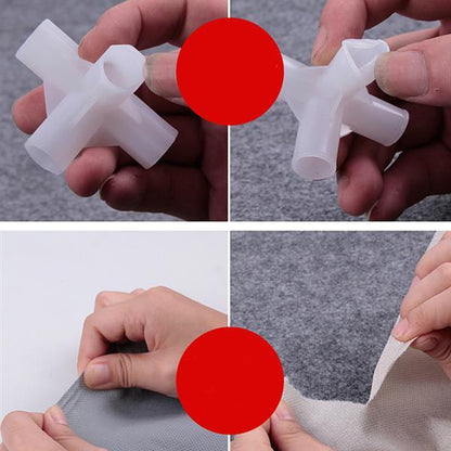 6-Tier Double Row Fabric Shoe Cabinet with 12 Grids – Dustproof & Space-Saving Storage Organizer (Gray)