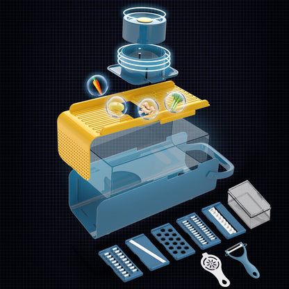 Multifunctional Vegetable Cutter & Slicer – 7-in-1 Kitchen Tools by LIVYNOR