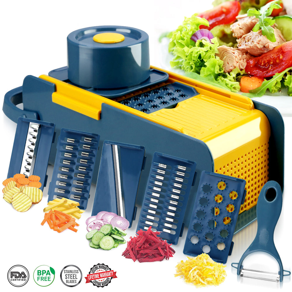 Multifunctional Vegetable Cutter & Slicer – 7-in-1 Kitchen Tools by LIVYNOR