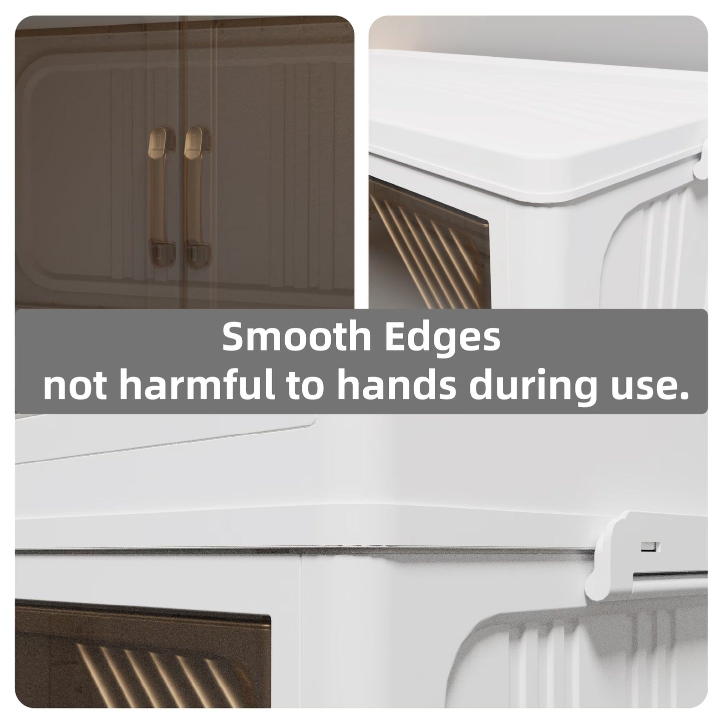 35.4" Wide Clear Plastic Folding Storage Box – Closet Organizer & Stackable Storage Locker