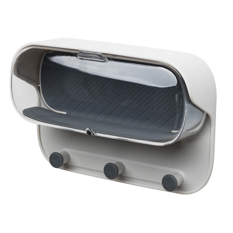 Punch-Free Wall-Mounted Bathroom Organizer – Glasses, Clothes & Key Storage Box