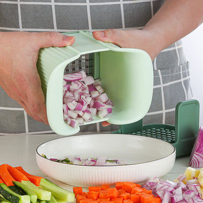 Multifunctional Vegetable Chopper & Slicer – Hand-Press Cutter for Fries, Onions, Cucumbers & Potatoes