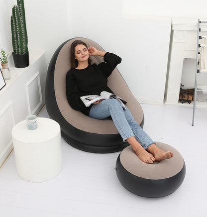Lazy Bean Bag – Inflatable Folding Sofa for Bedroom, Living Room & Relaxing Comfort
