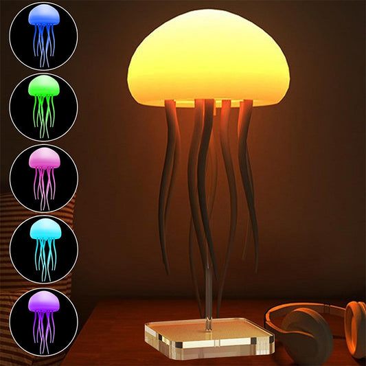 Jellyfish Mood Lamp – LED Jellyfish Night Light | Portable Smart Jellyfish Lamp for Bedroom, Desk & Home Decor