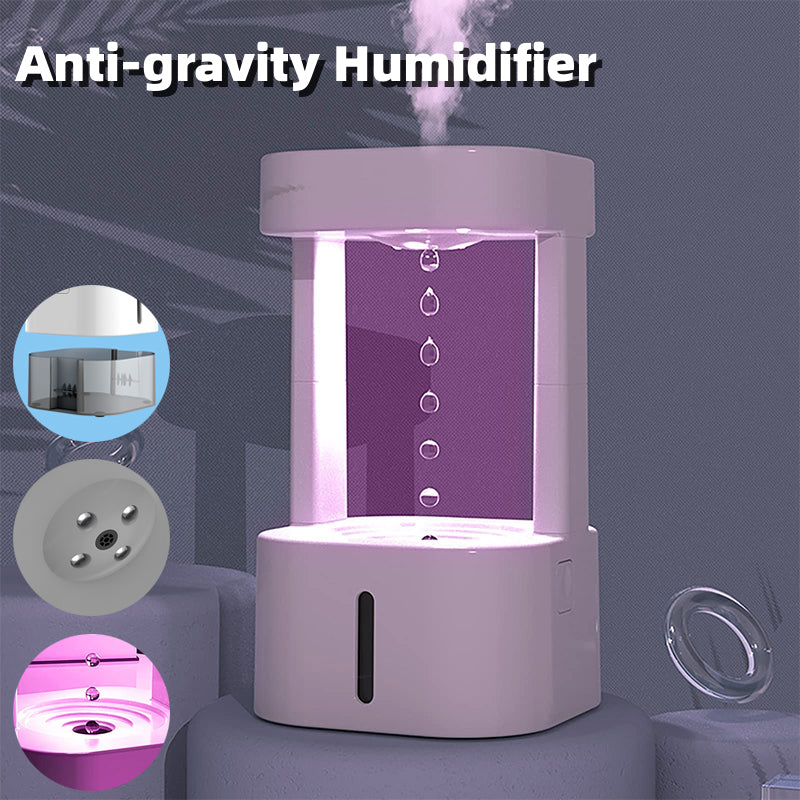 Creative Anti-Gravity Water Drop Humidifier | 580ML Quiet Mist Spray for Bedroom & Office