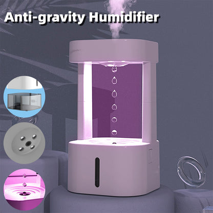 Creative Anti-Gravity Water Drop Humidifier | 580ML Quiet Mist Spray for Bedroom & Office