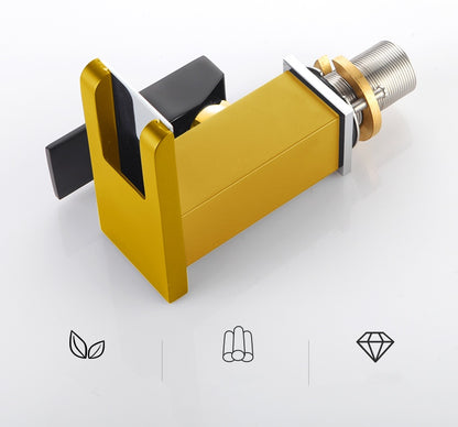 Luminous Waterfall Bathroom Faucet – LED Washbasin Tap