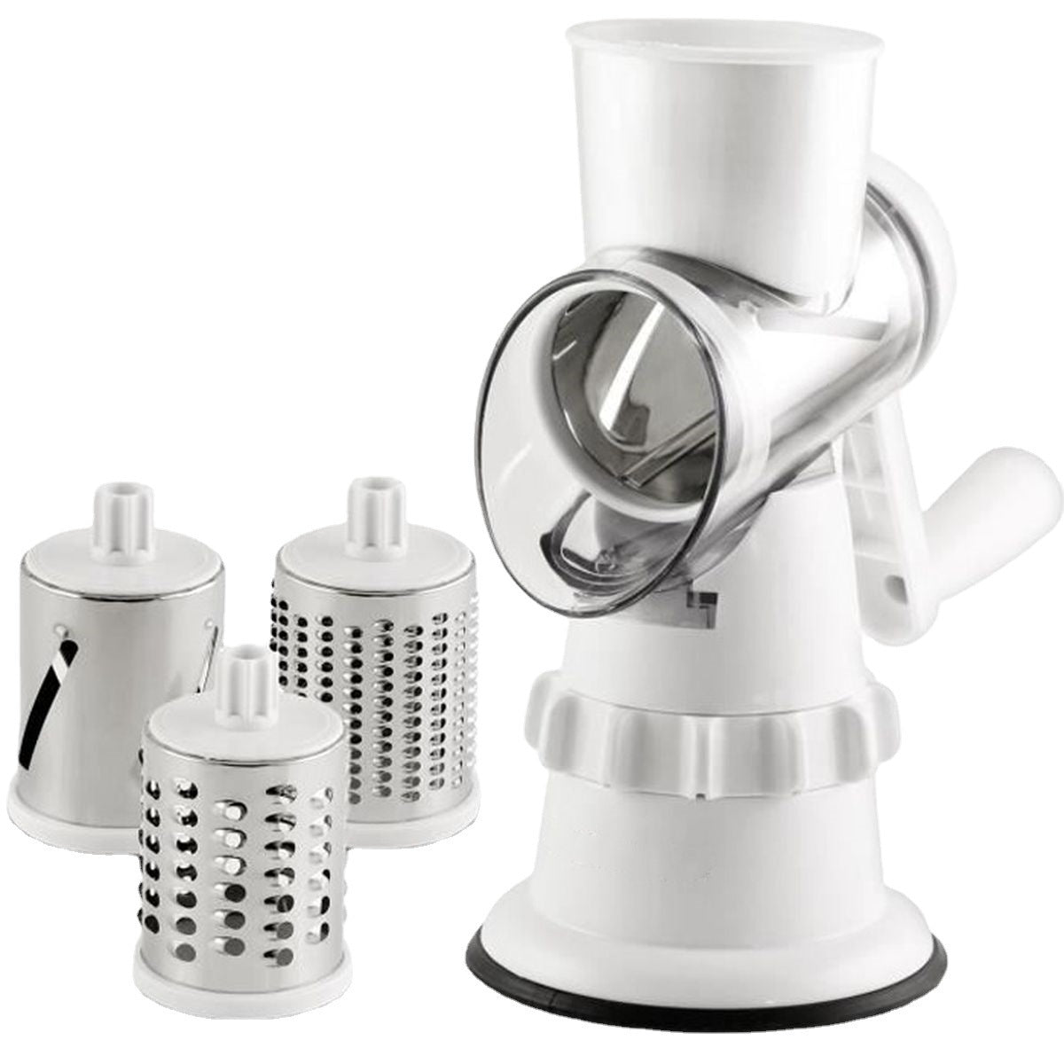 3-in-1 Manual Vegetable Slicer & Grater – Round Chopper, Mandolin Shredder for Kitchen